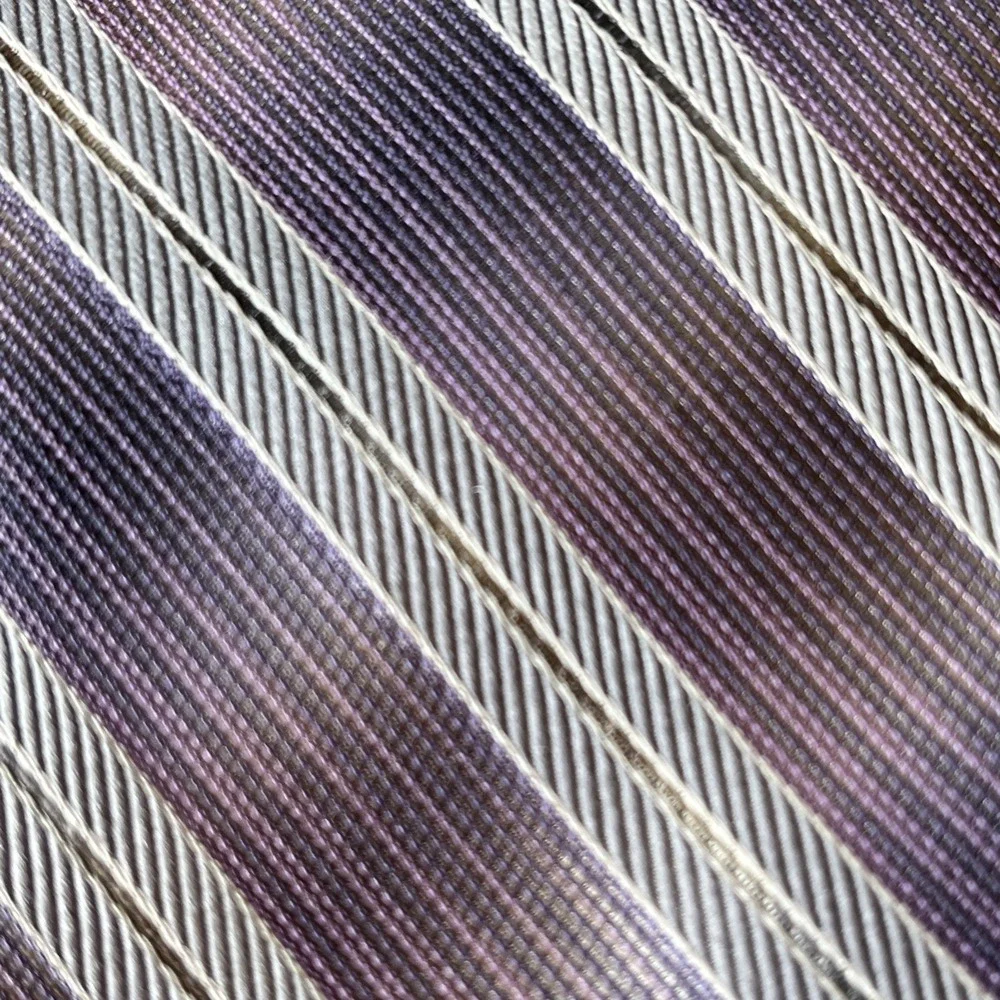 Arrow USA Purple Silver 100% Silk Repp Necktie 3.5